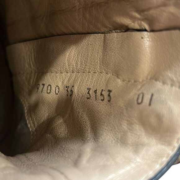 Proenza Schouler Black Leather Ankle Boots Size 35 Designer Heels Buckle & Zip - Picture 4 of 9